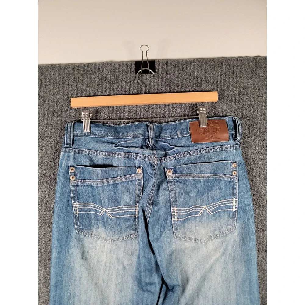Buffalo David Bitton Jeans Mens 31x31 Blue Whiskered King Bootcut Denim Retro